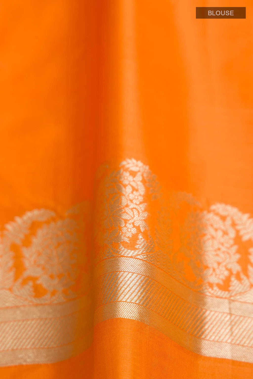 Bhumi-Orange Banarasi Silk Saree
