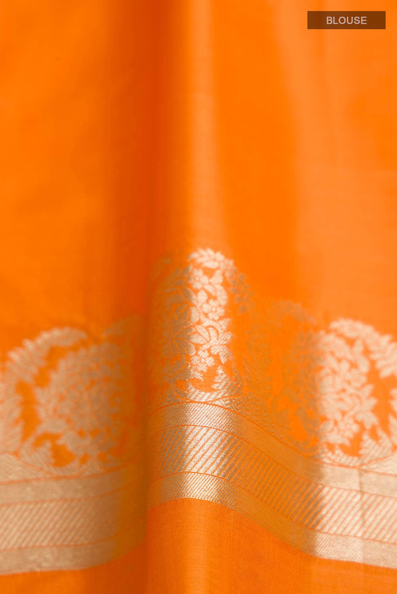 Bhumi-Orange Banarasi Silk Saree