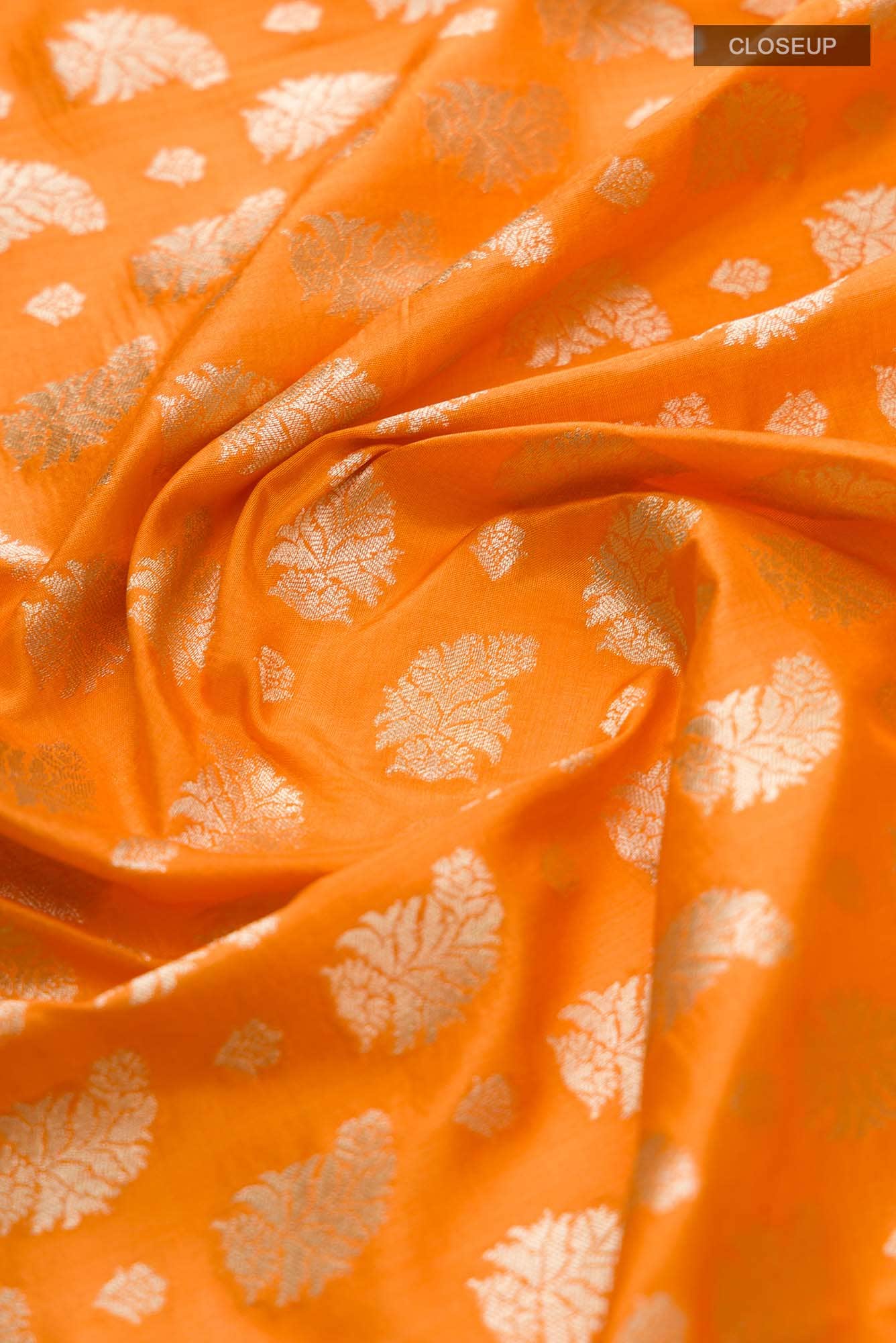Bhumi-Orange Banarasi Silk Saree