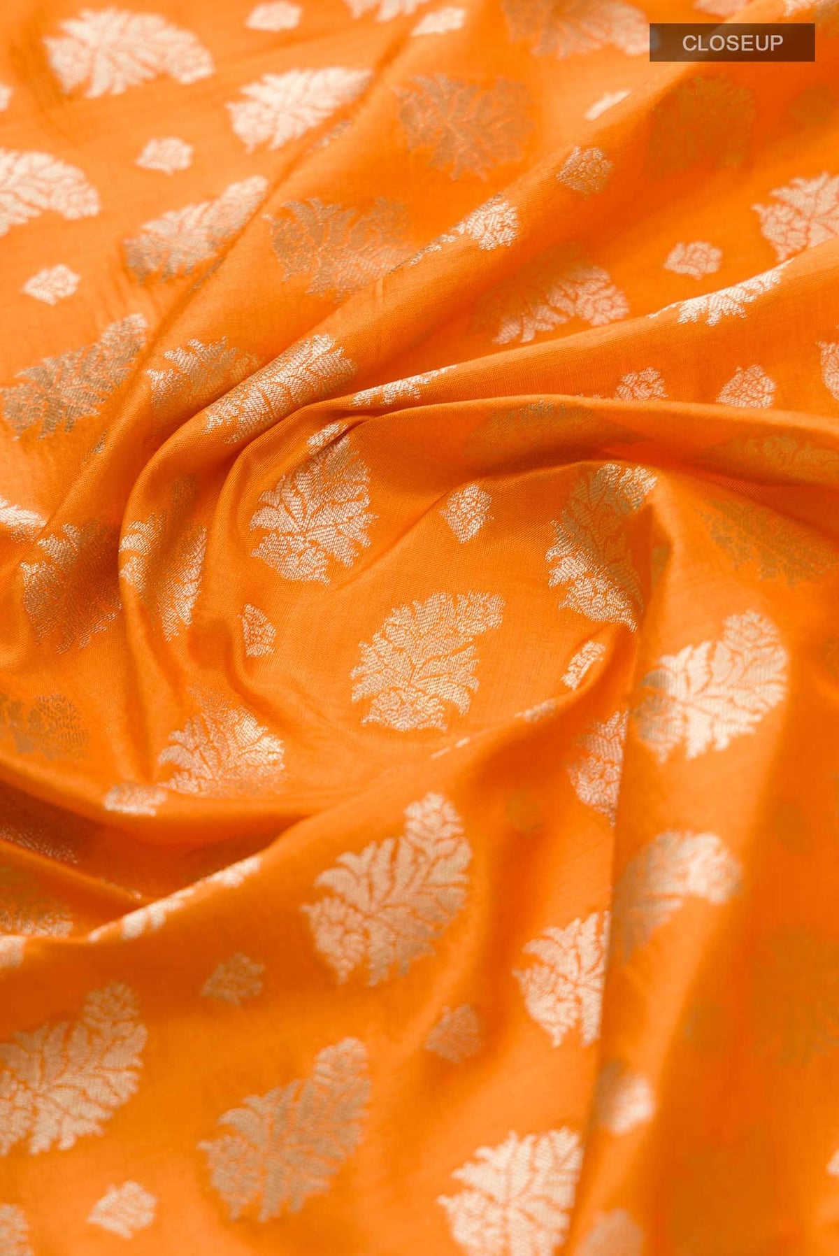 Bhumi-Orange Banarasi Silk Saree