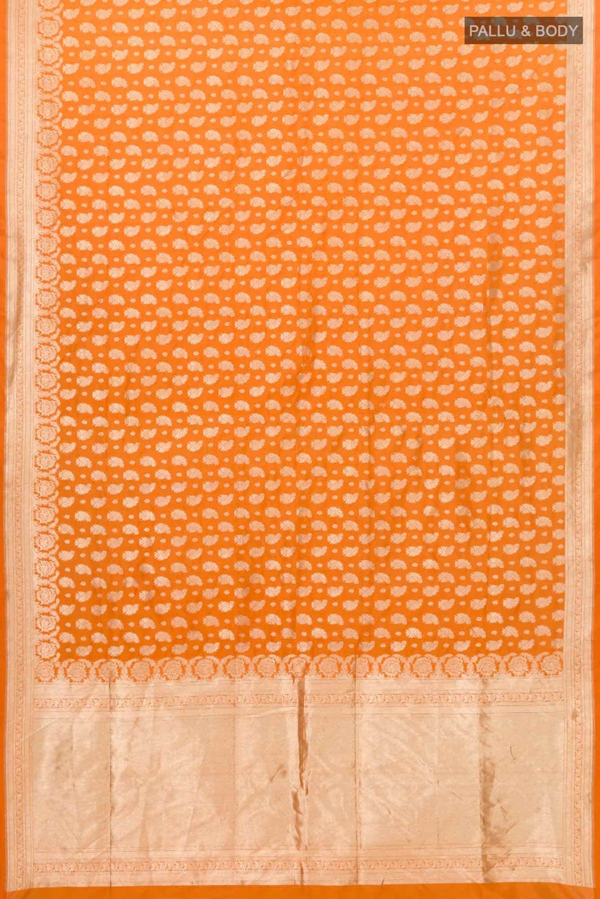 Bhumi-Orange Banarasi Silk Saree