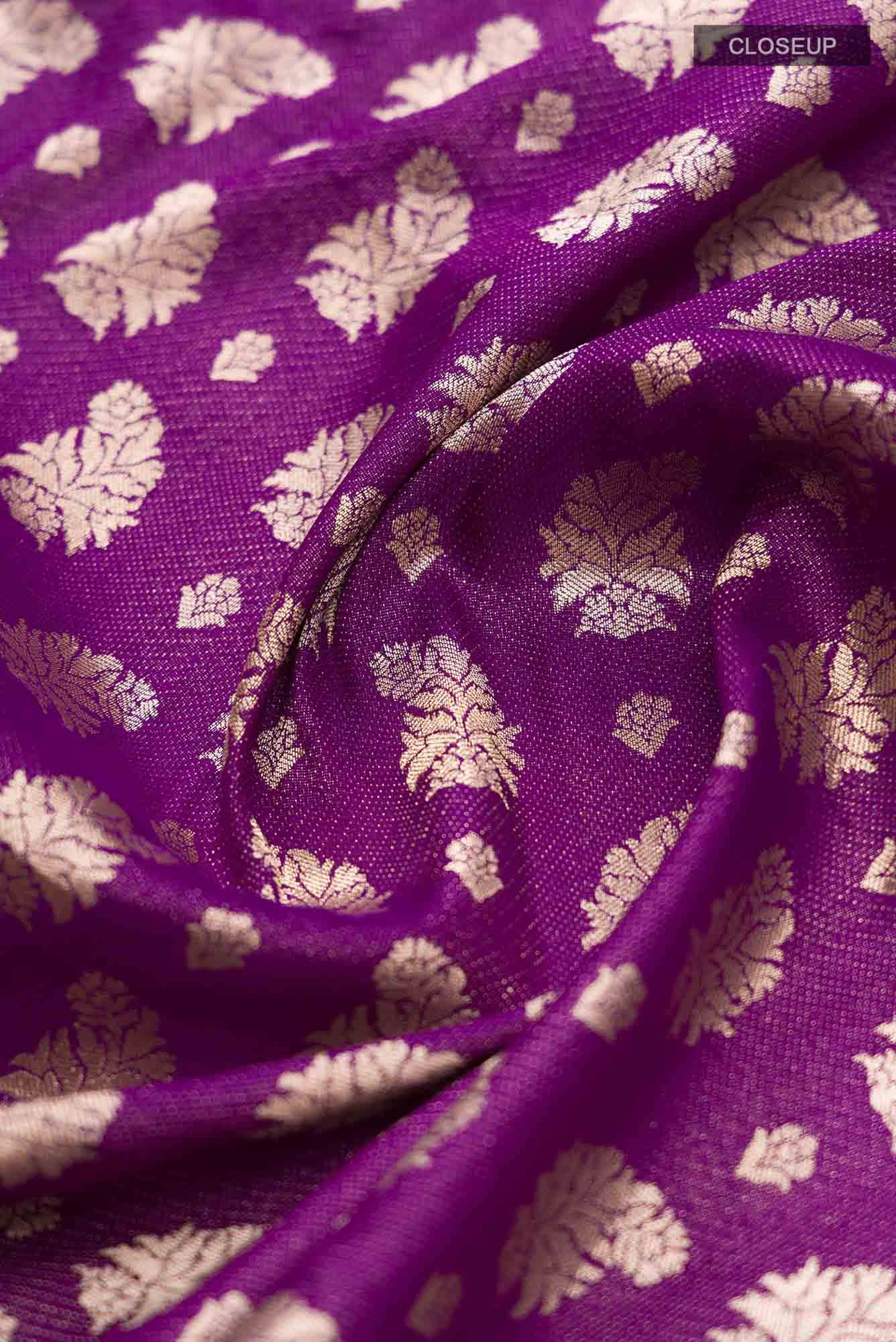 Bhumi-Purple Banarasi Silk Saree