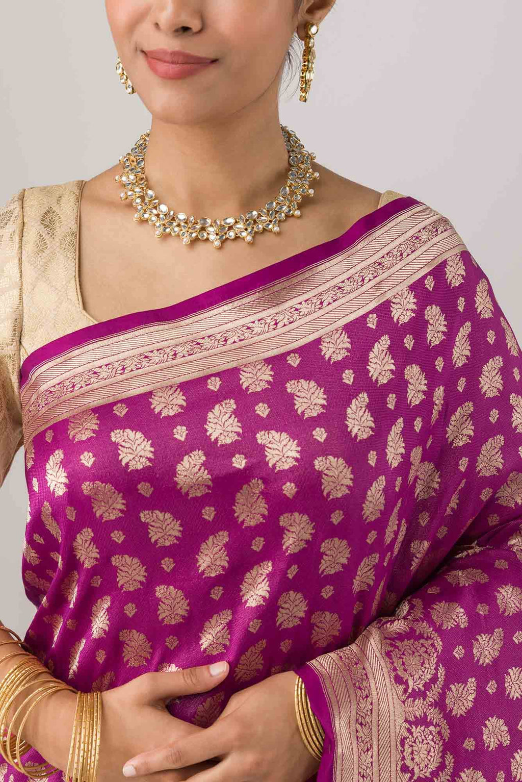 Bhumi-Magenta Banarasi Silk Saree