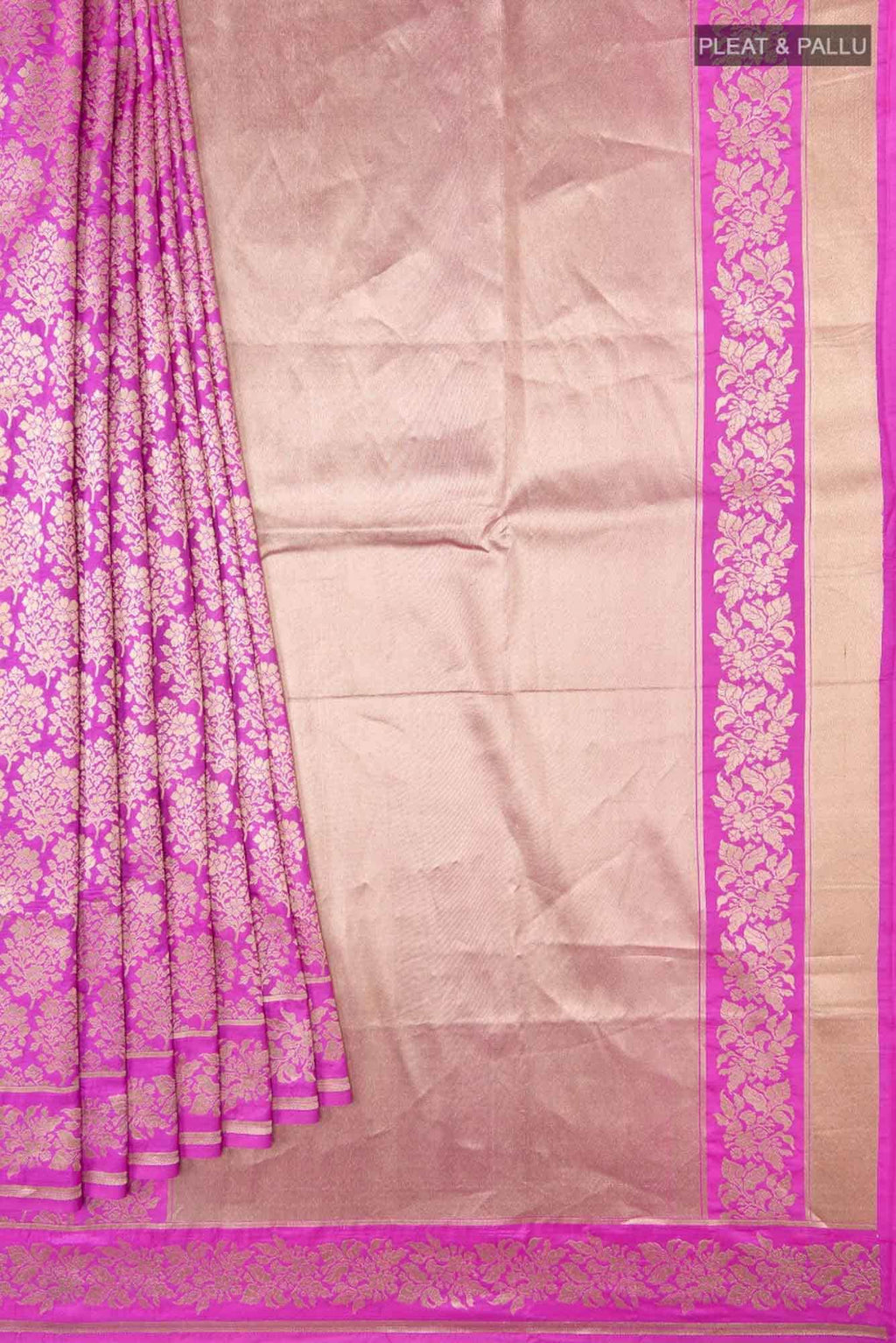 Guldasta Glamour- Pink Banarasi Silk Saree