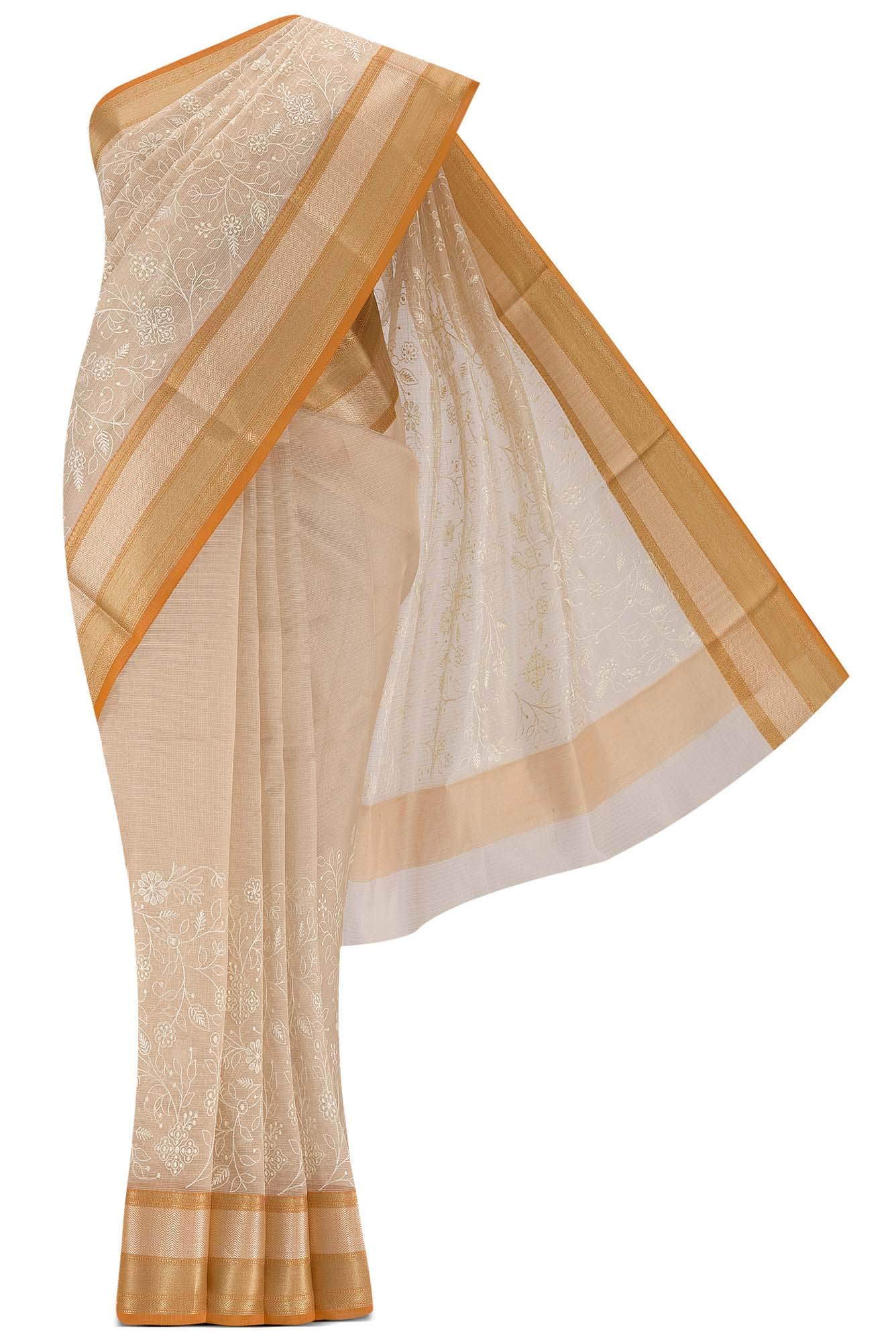 Gold Kota Cotton Saree