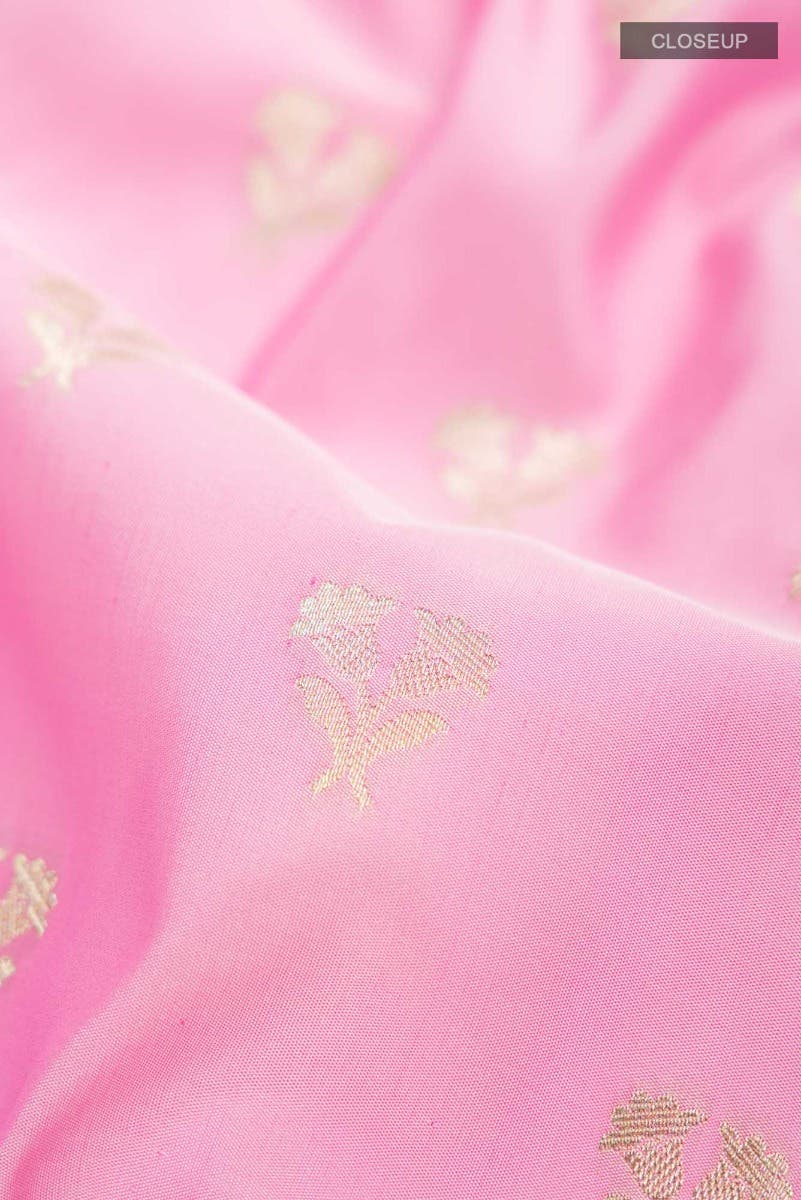 Pink Blended Banarasi Silk Saree