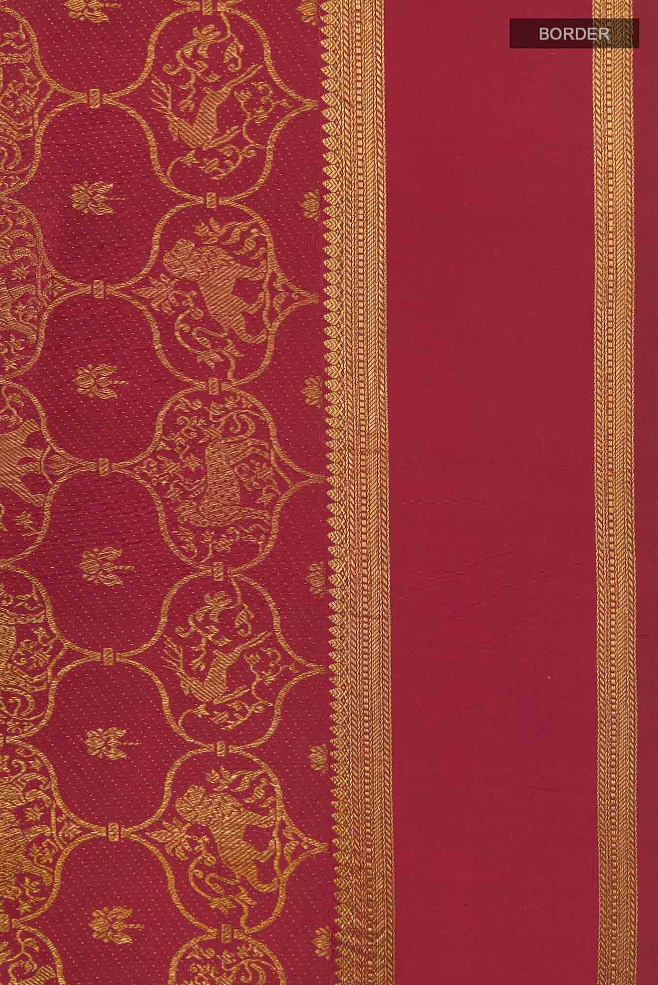 Malhar-Red Kanchipuram Silk Saree