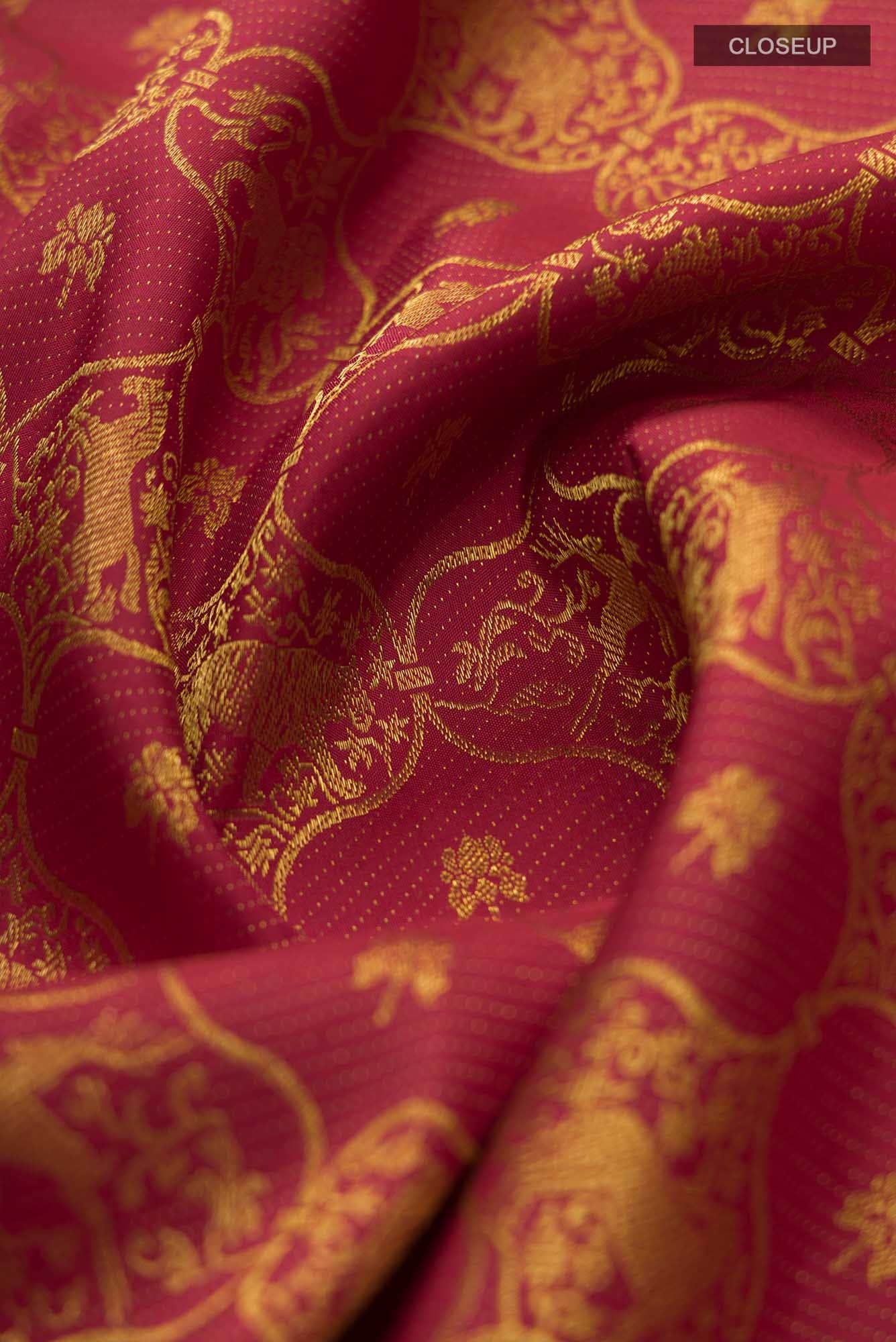 Malhar-Red Kanchipuram Silk Saree