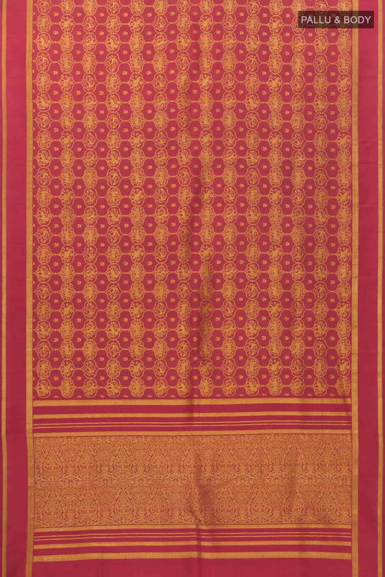 Malhar-Red Kanchipuram Silk Saree