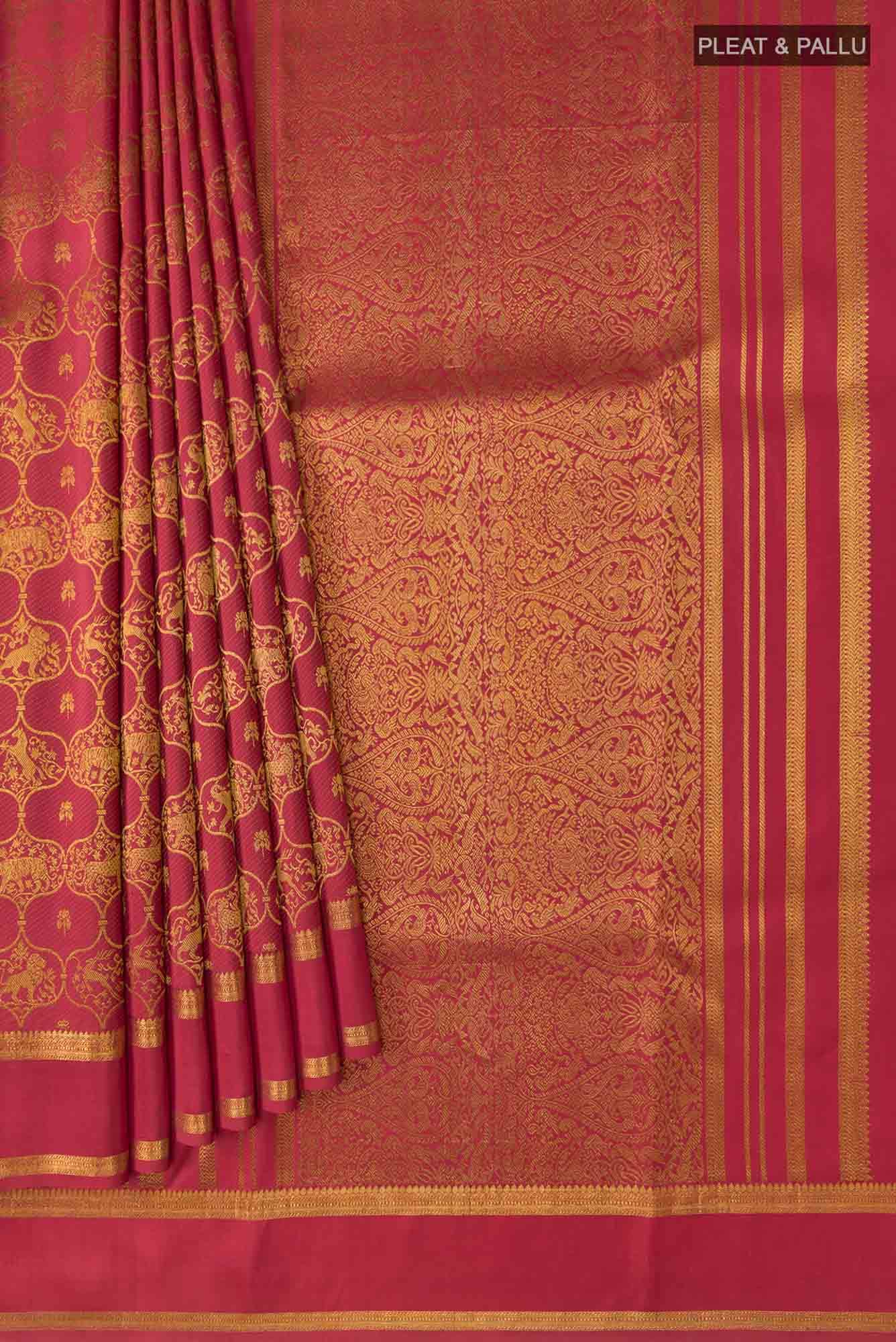 Malhar-Red Kanchipuram Silk Saree