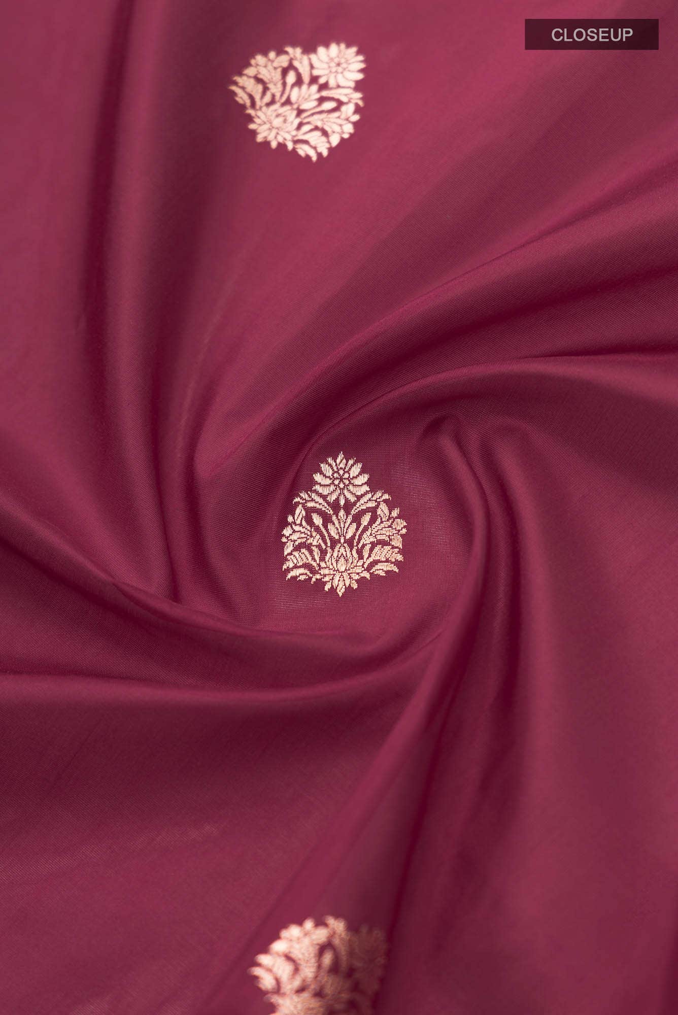 Uma-Maroon Banarasi Silk Saree