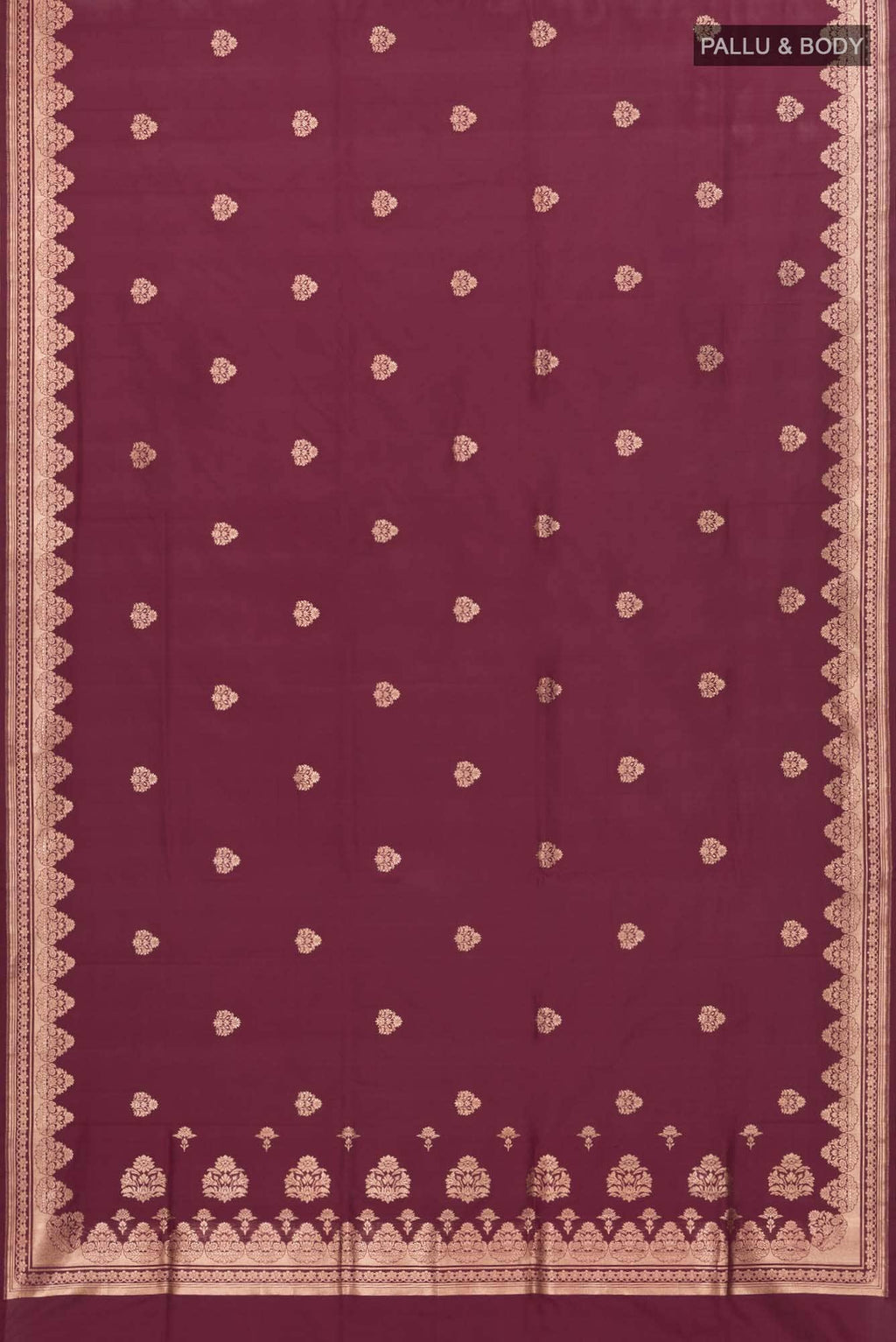 Uma-Maroon Banarasi Silk Saree