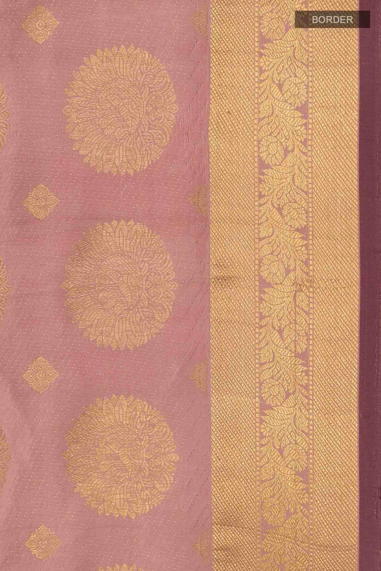 Shrimati-Rose Gold Kanchipuram Silk Saree