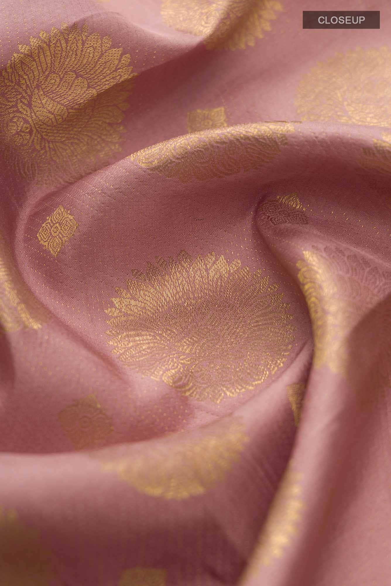 Shrimati-Rose Gold Kanchipuram Silk Saree