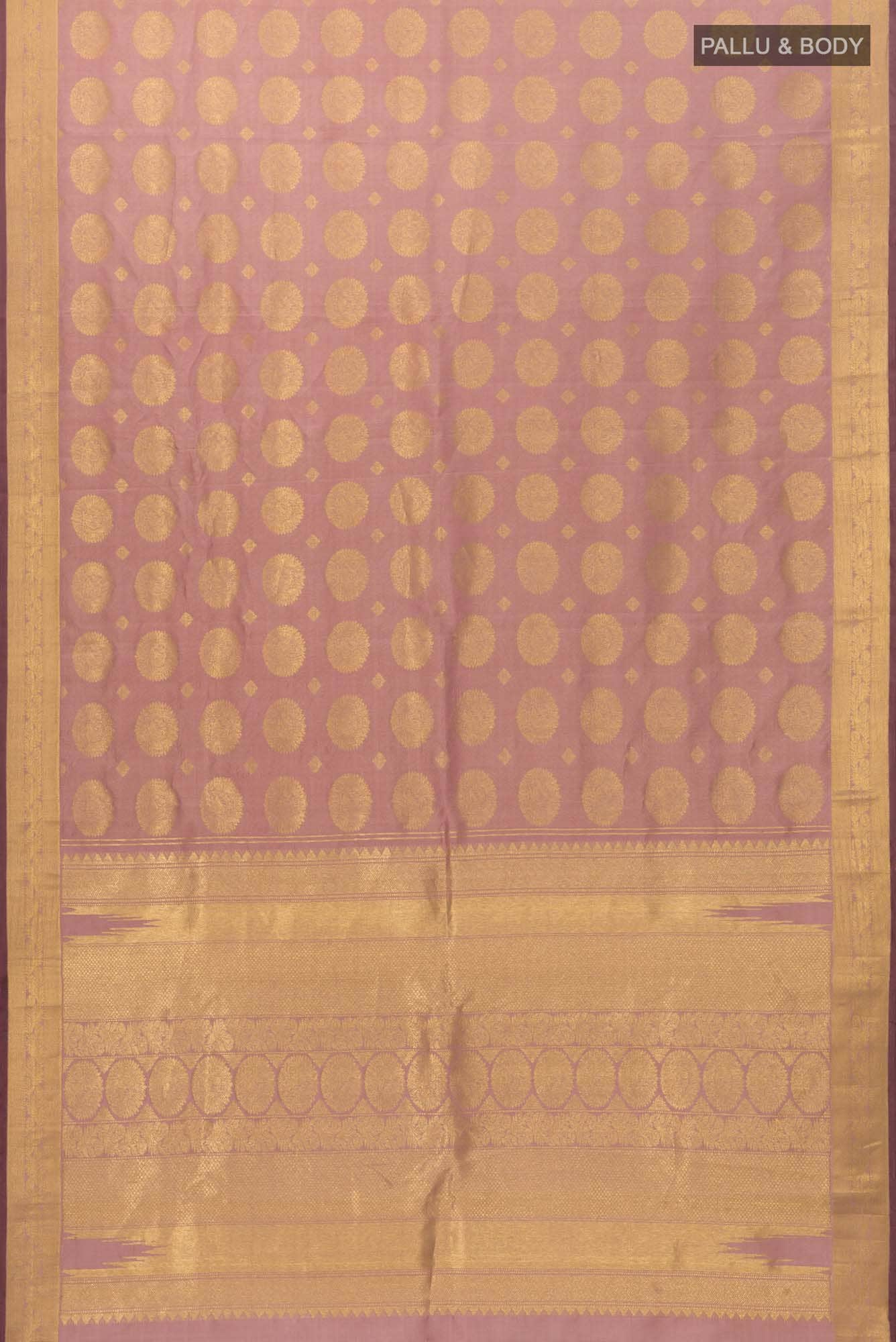 Shrimati-Rose Gold Kanchipuram Silk Saree