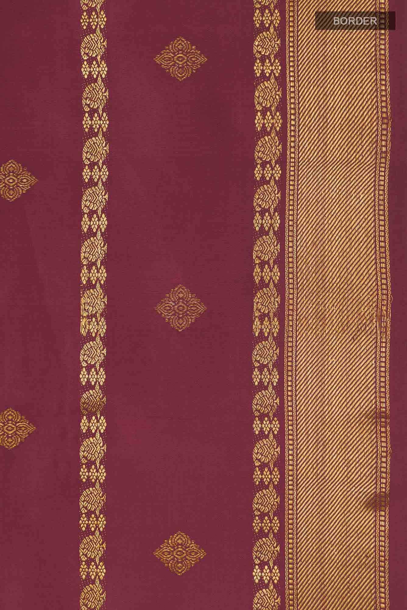 Ramya-Maroon Kanchipuram Silk Saree