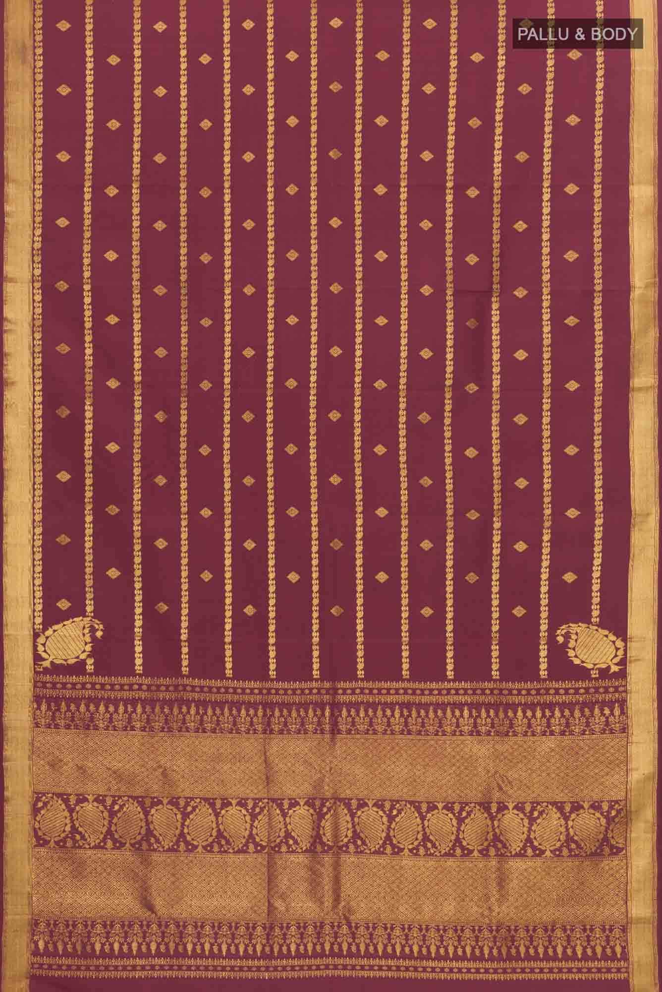 Ramya-Maroon Kanchipuram Silk Saree