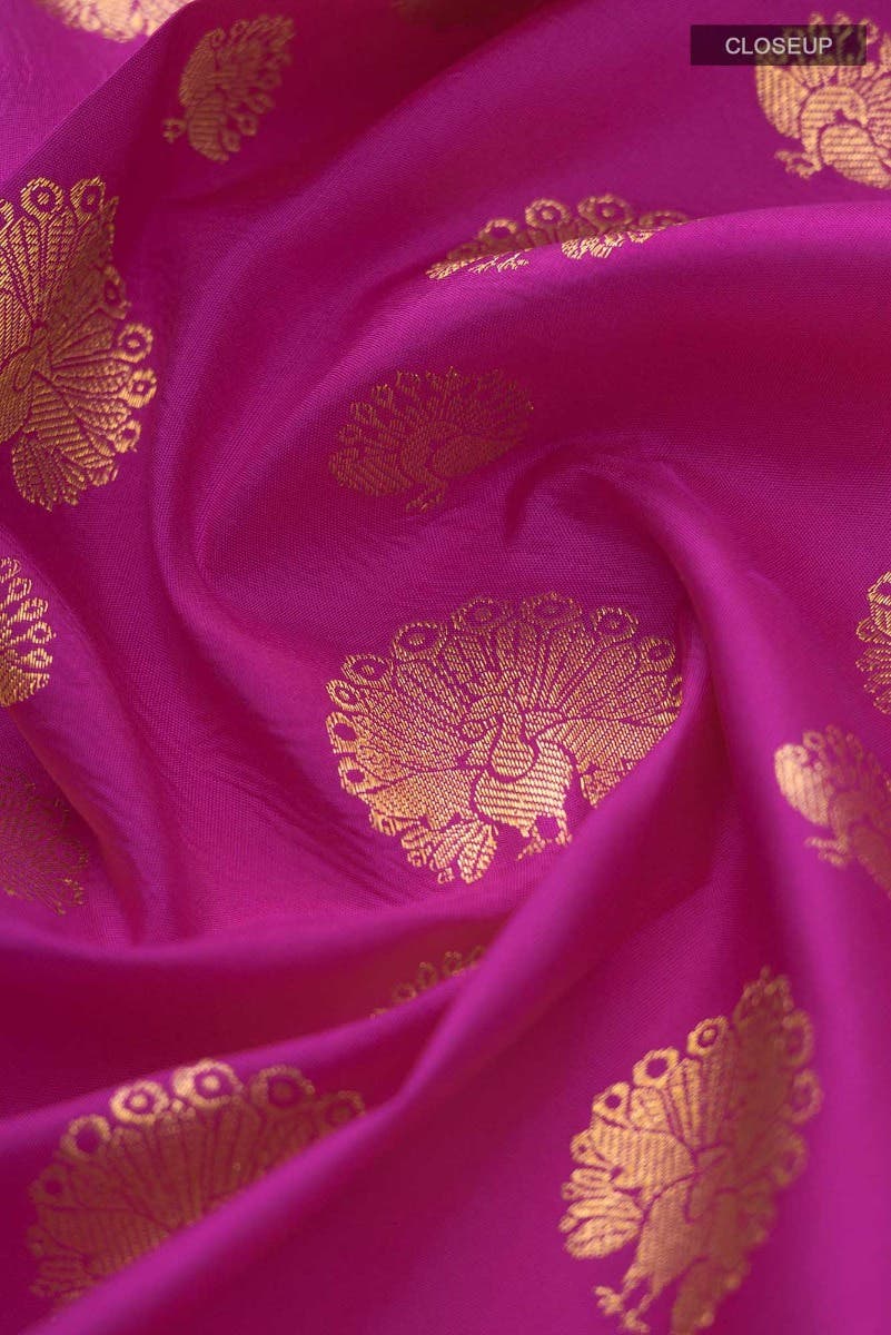 Radhika - Rani Pink Kanchipuram Silk Saree