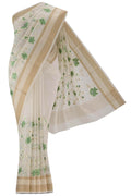 Cream Blended Kota Cotton Saree