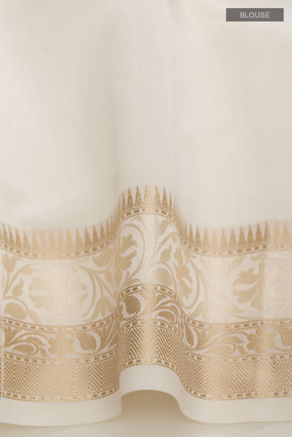 Cream Blended Kota Cotton Saree