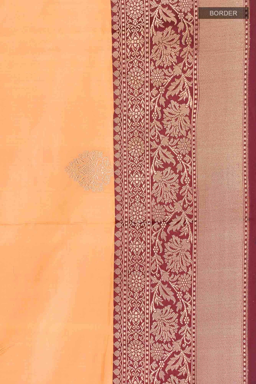 Orange Banarasi Katan Silk Saree