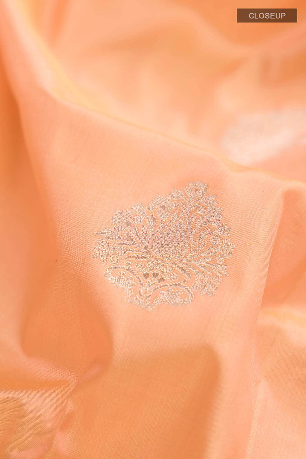 Orange Banarasi Katan Silk Saree