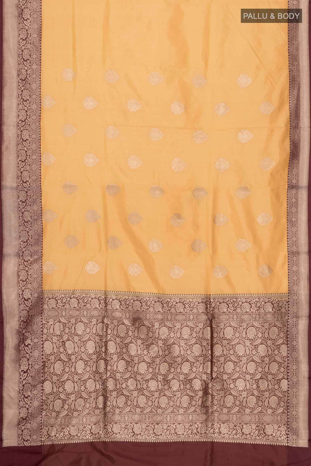 Orange Banarasi Katan Silk Saree
