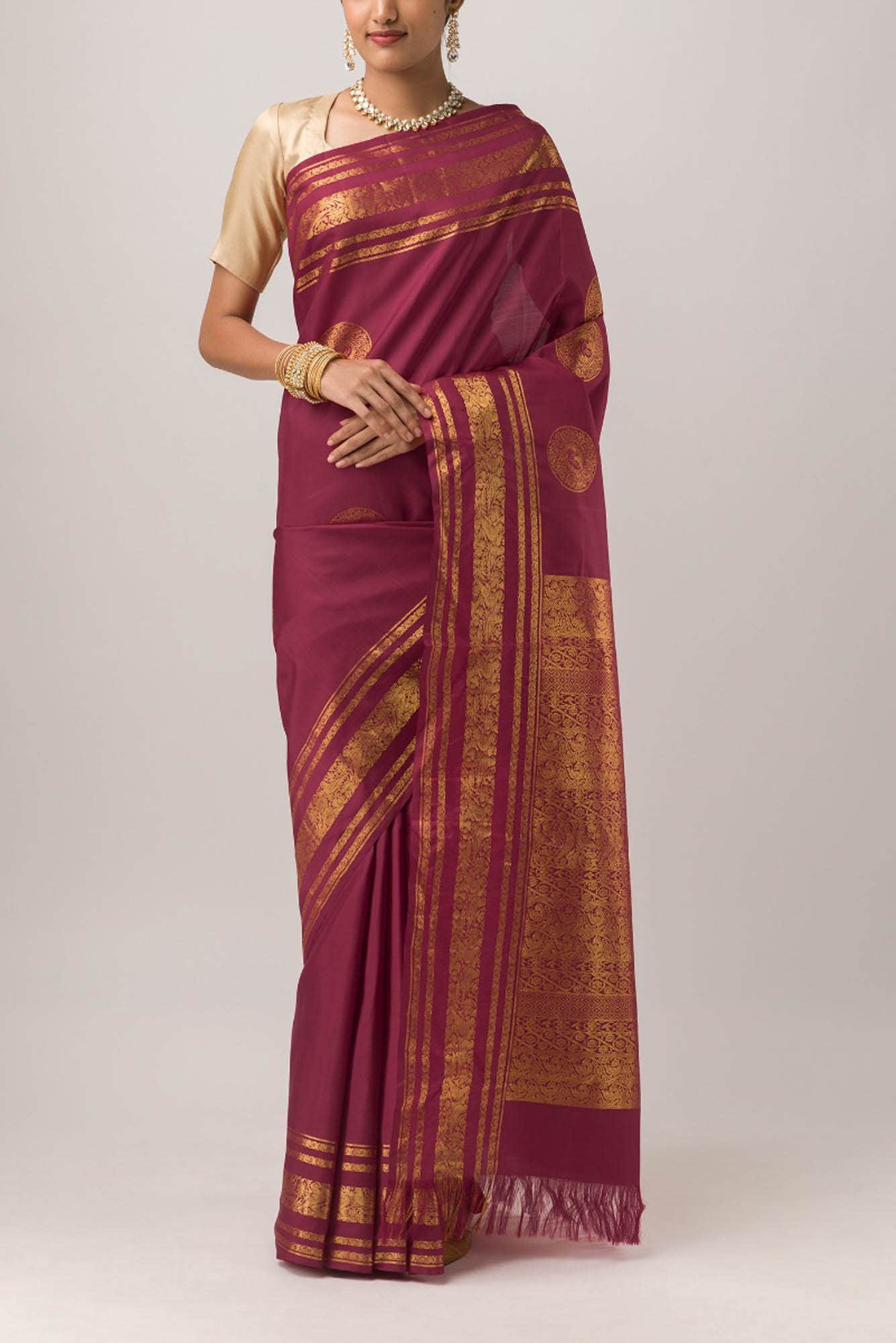 Kili-Red Kanchipuram Silk Saree