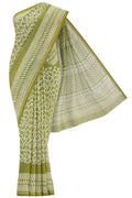 Green Maheshwari Silk Cotton Saree