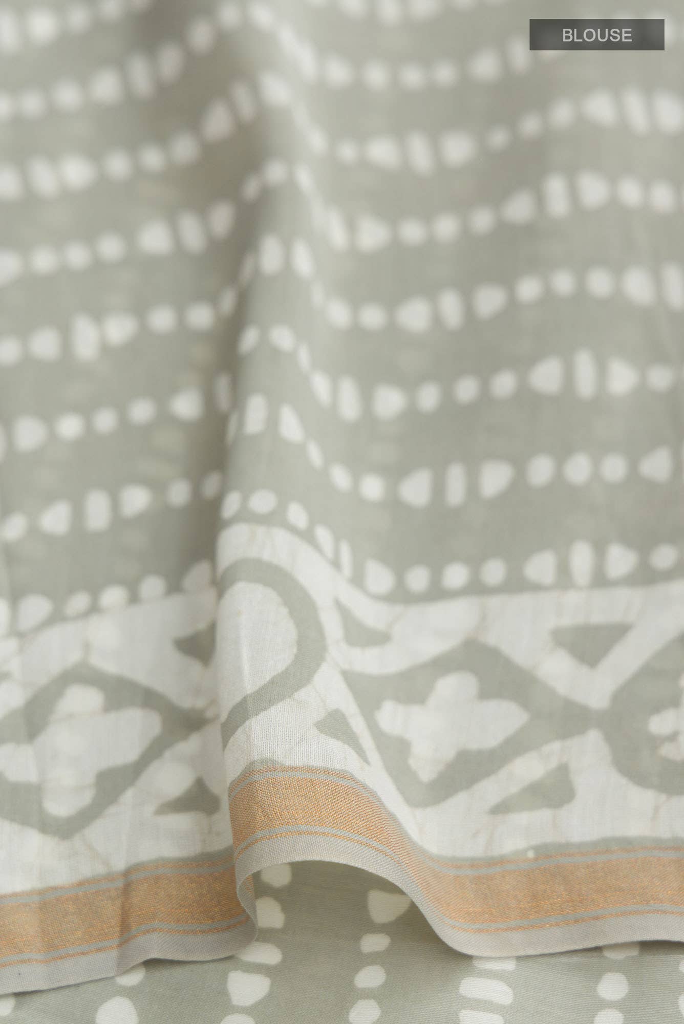 Grey Maheshwari Silk Cotton Saree