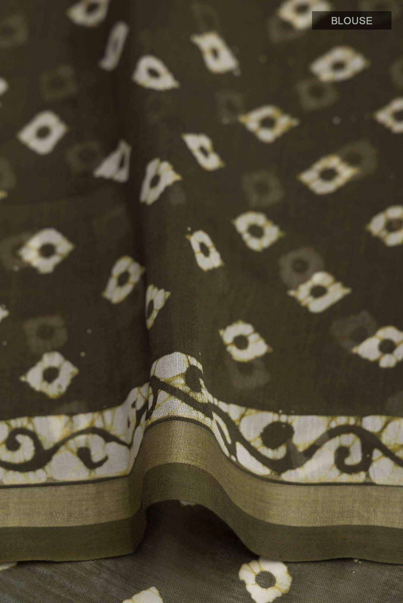 Brown Maheshwari Silk Cotton Saree