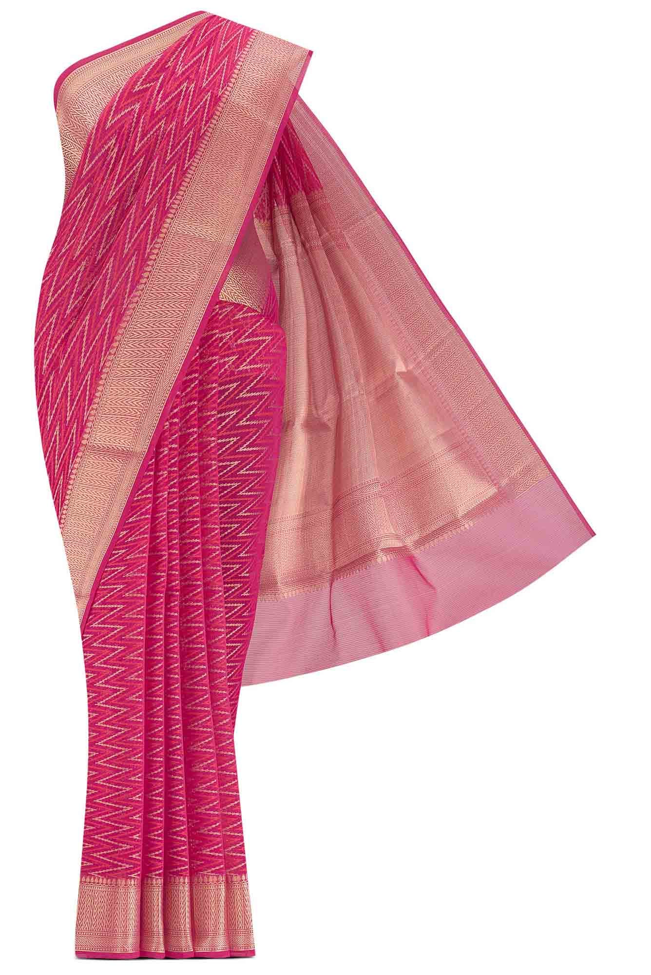 Pink Blended Blended Kota Cotton Saree