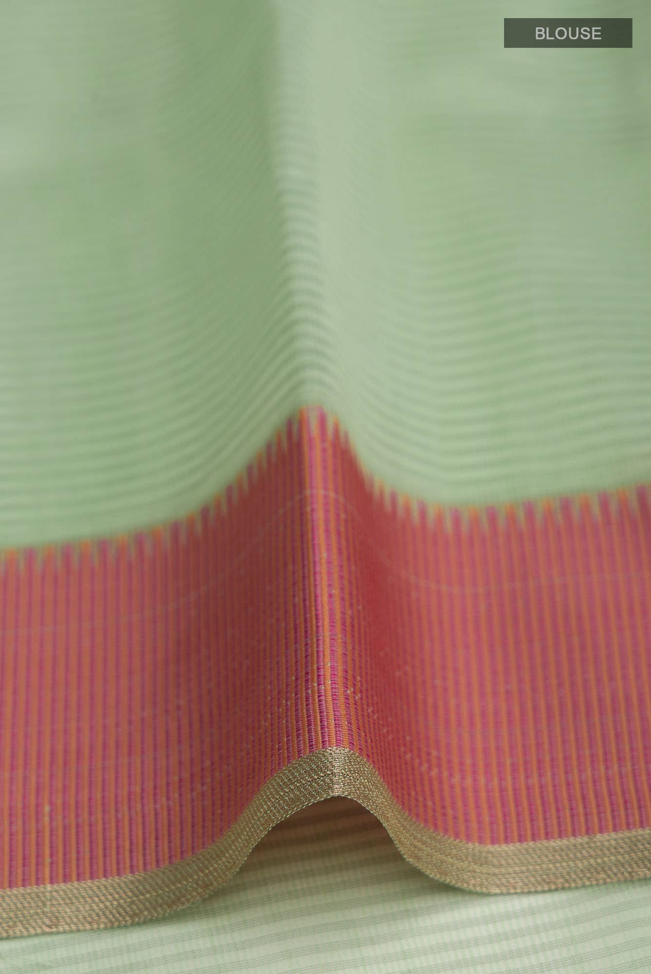 Green Blended Printed Cotton Saree