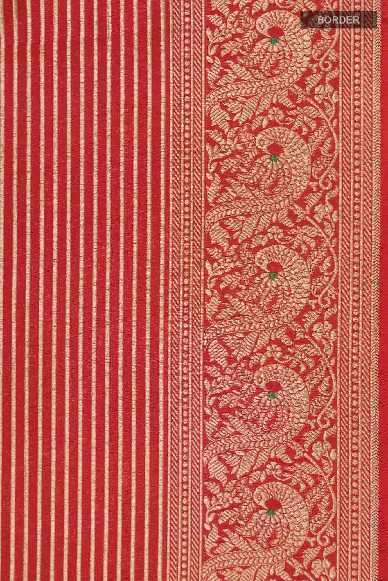 Prema-Red Banarasi Silk Saree