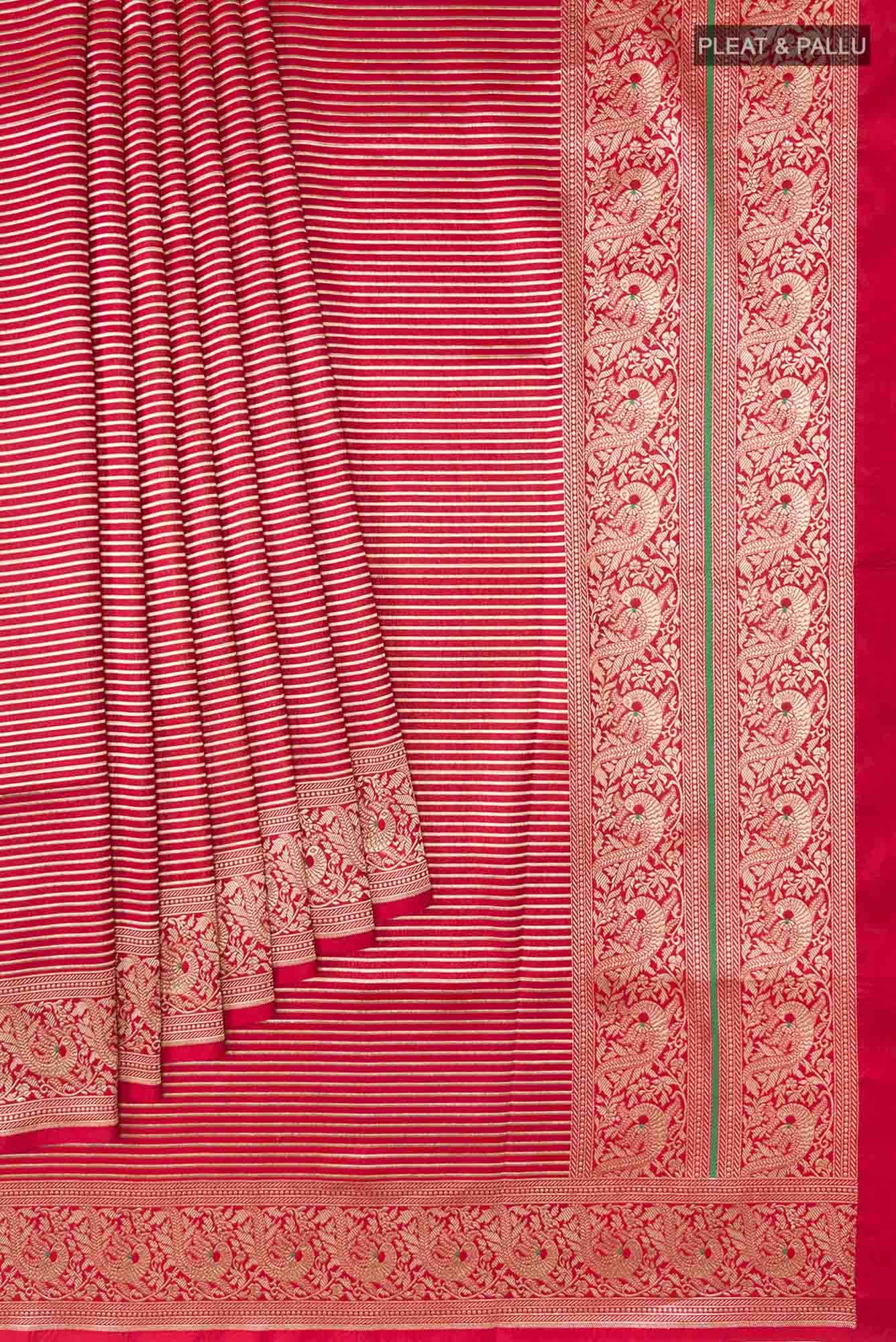 Prema-Red Banarasi Silk Saree