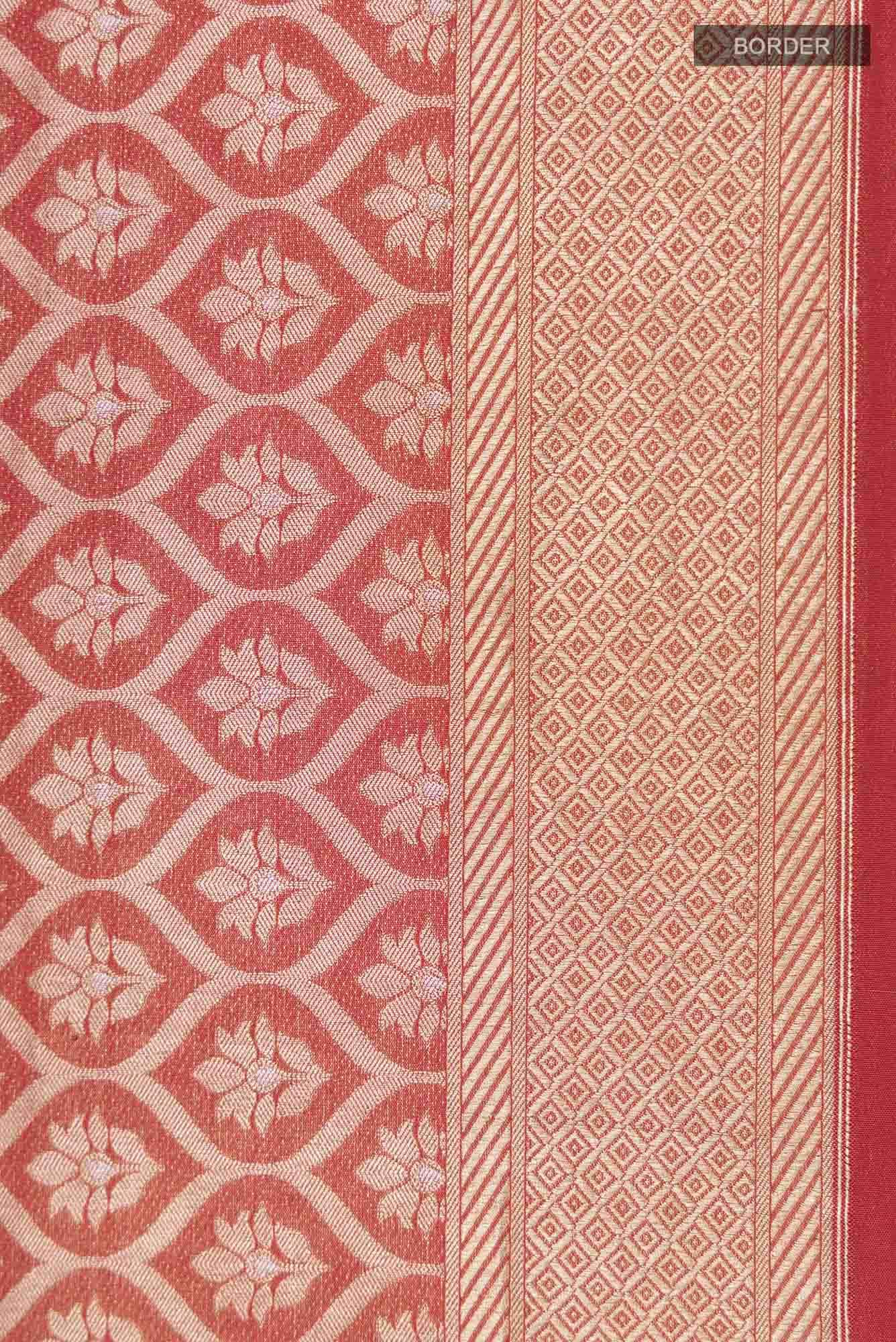 Antara-Orange Banarasi Silk Saree