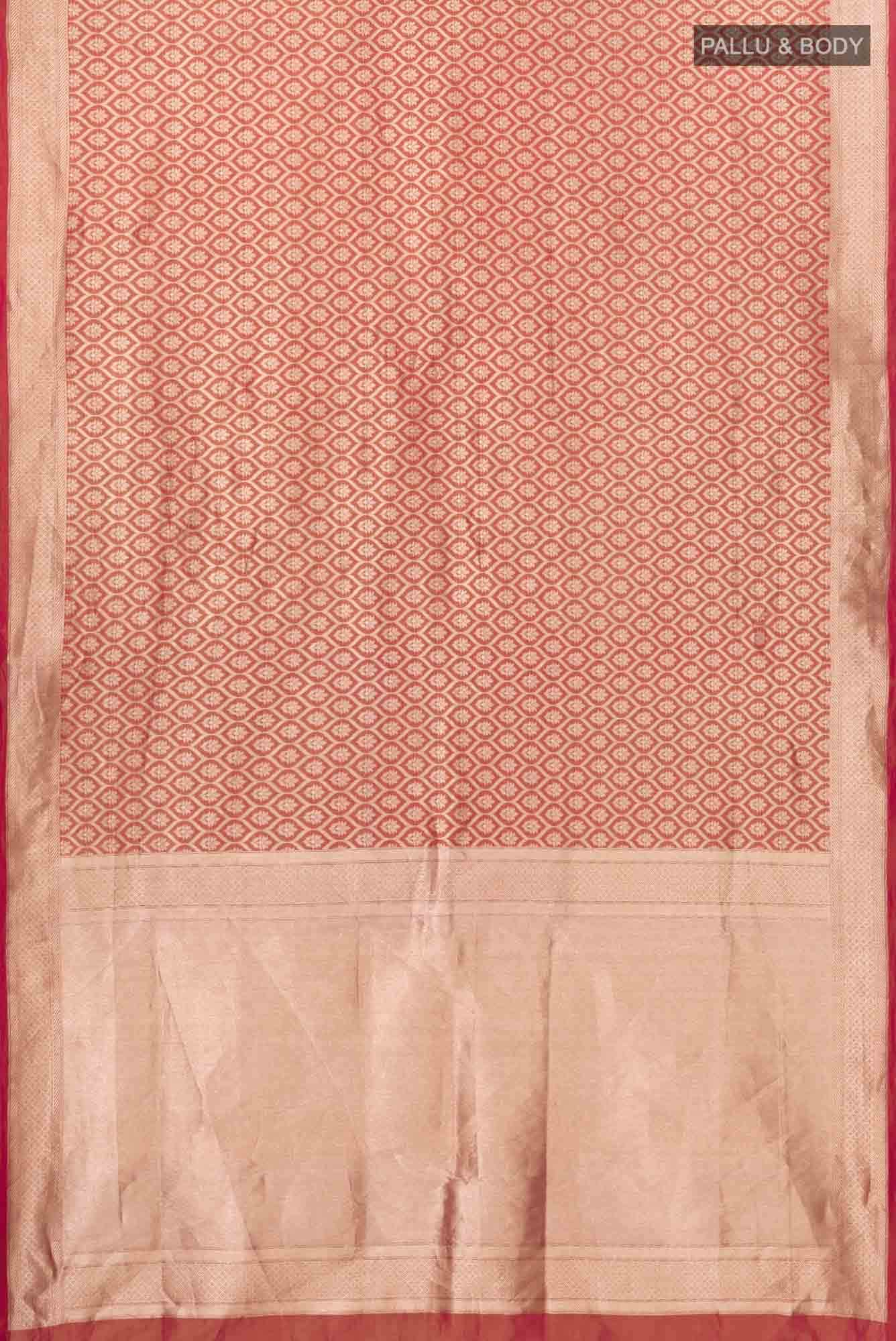 Antara-Orange Banarasi Silk Saree