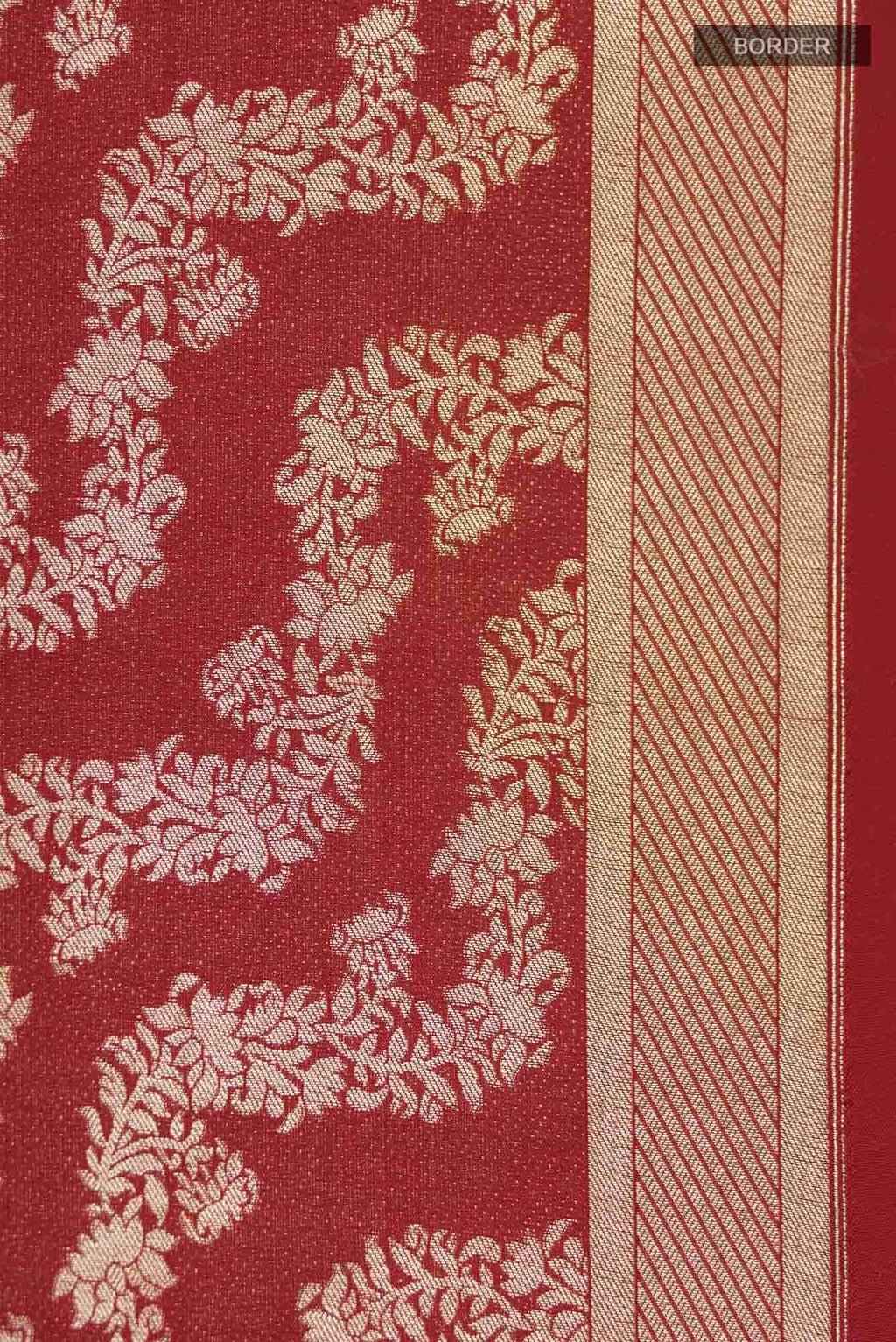 Ahalya-Red Banarasi Silk Saree
