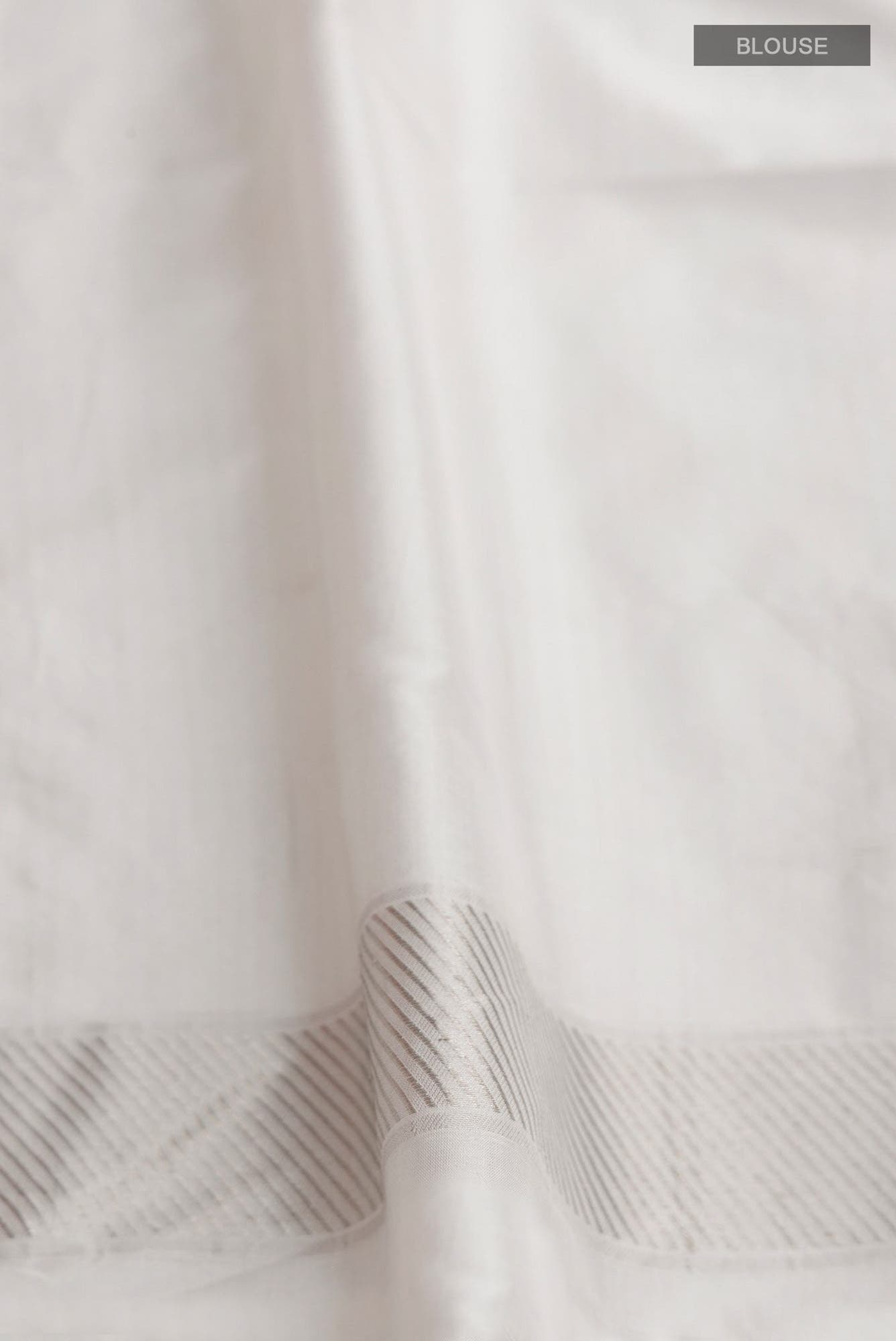 Blossom Bahar-White Banarasi Silk Saree