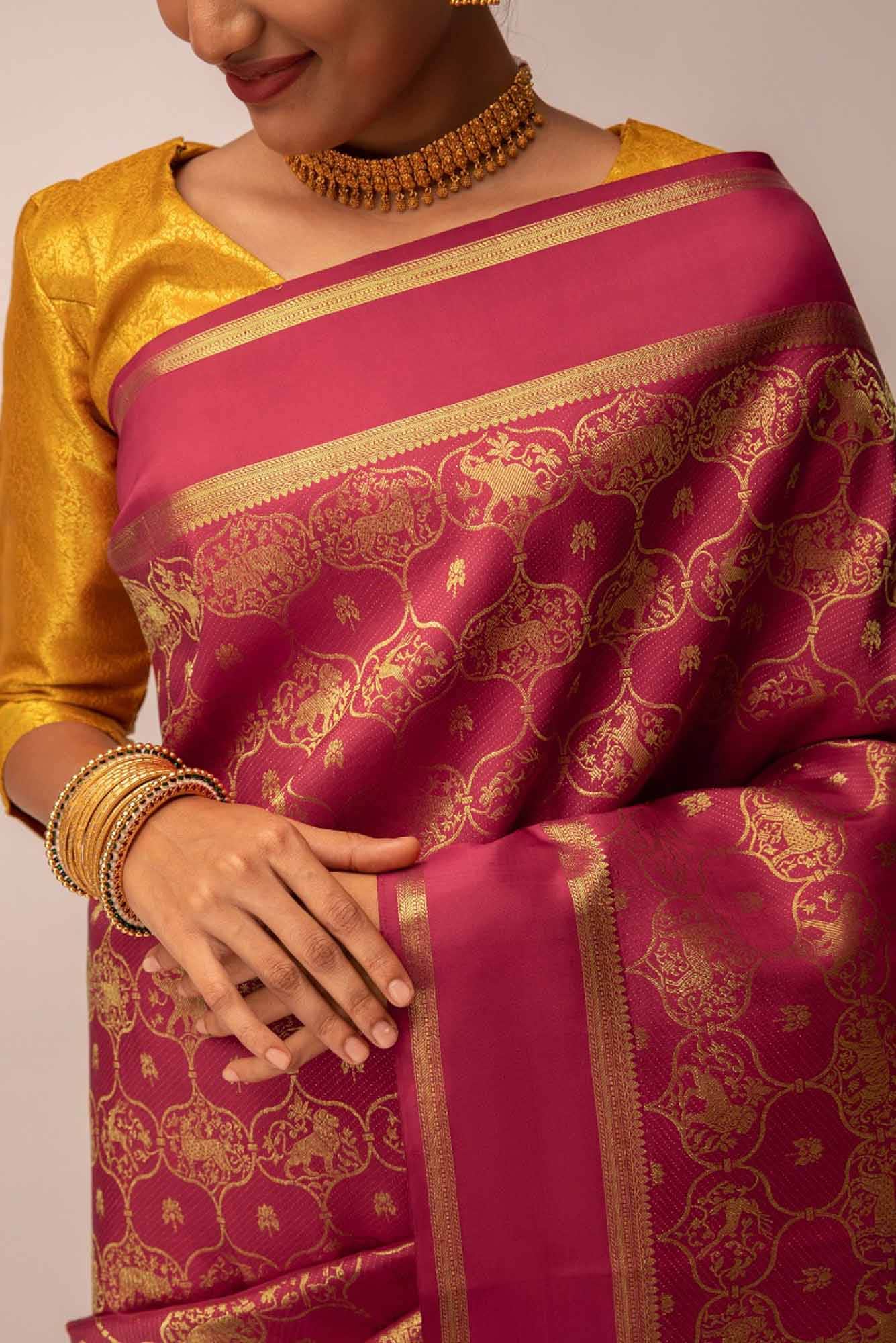 Malhar-Red Kanchipuram Silk Saree