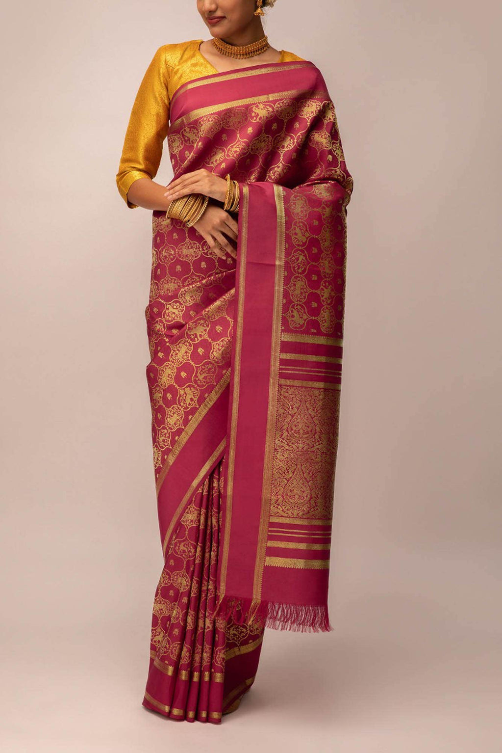 Malhar-Red Kanchipuram Silk Saree