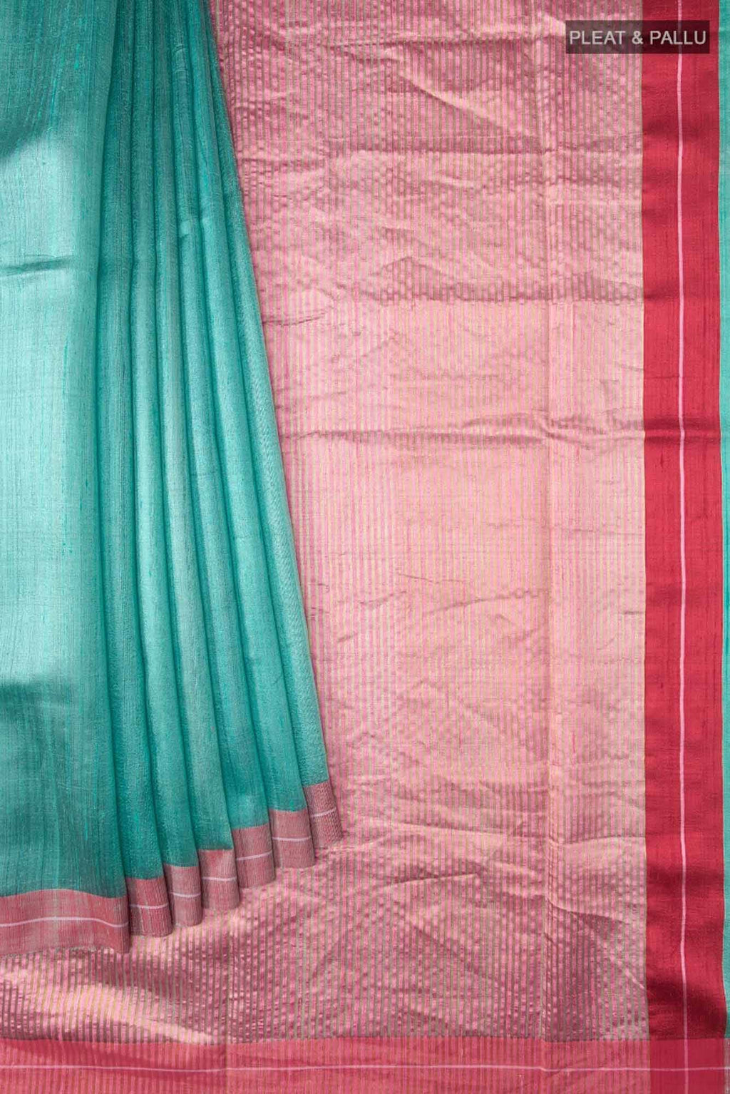 Kruti-Sea Green Bhagalpuri Tussar Silk Saree