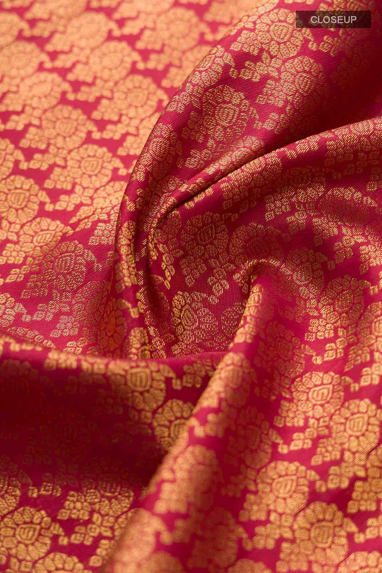 Manga Maalai-Maroon Kanchipuram Silk Saree
