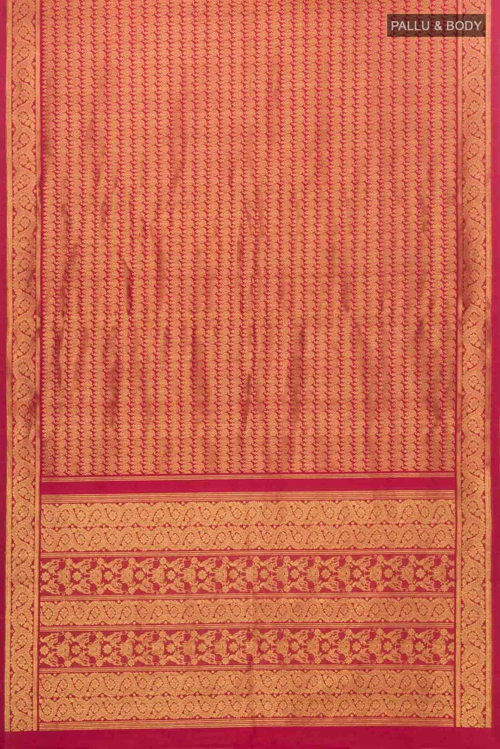 Manga Maalai-Maroon Kanchipuram Silk Saree