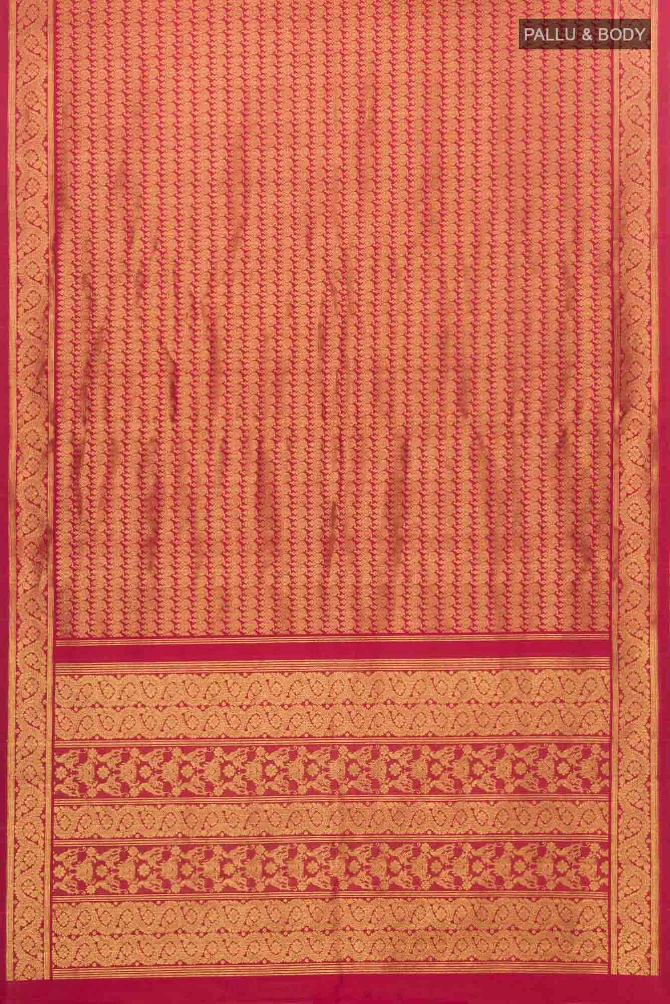 Manga Maalai-Maroon Kanchipuram Silk Saree