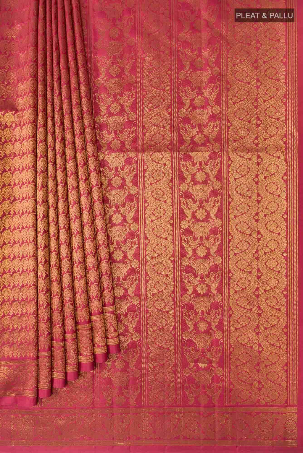 Manga Maalai-Maroon Kanchipuram Silk Saree