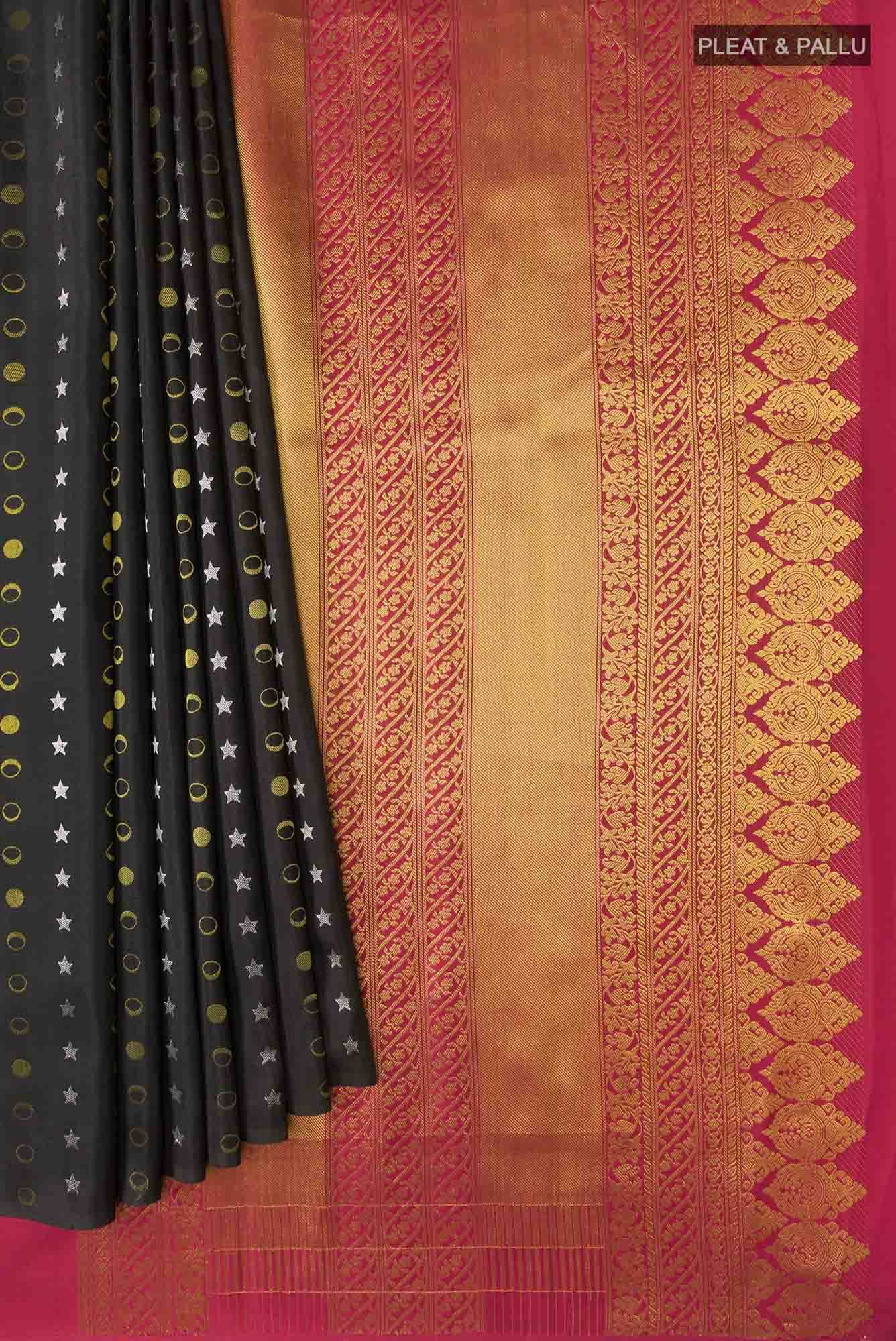 Dakshinayana-Black Kanchipuram Silk Saree