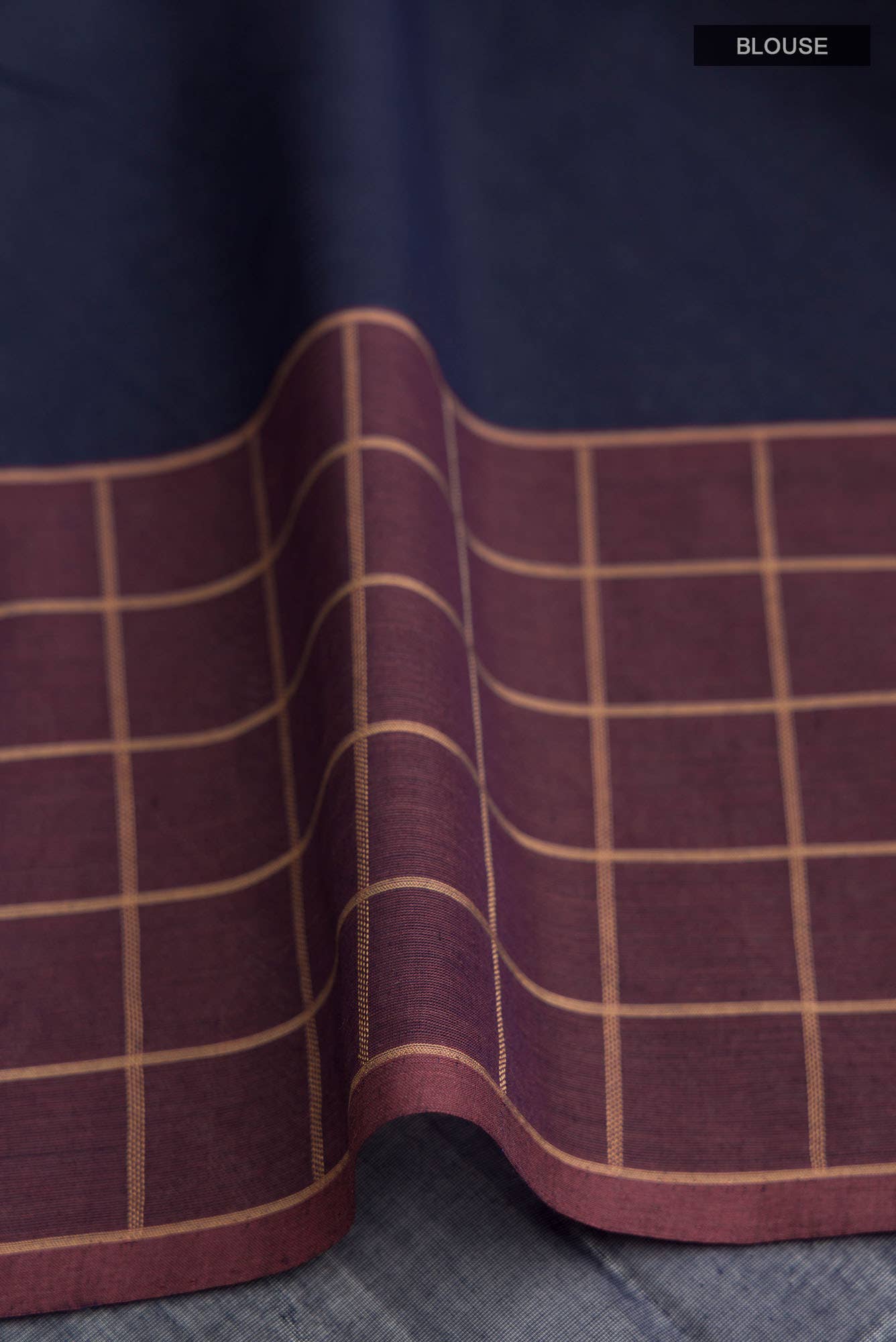 Navy Blue Coimbatore Cotton Saree