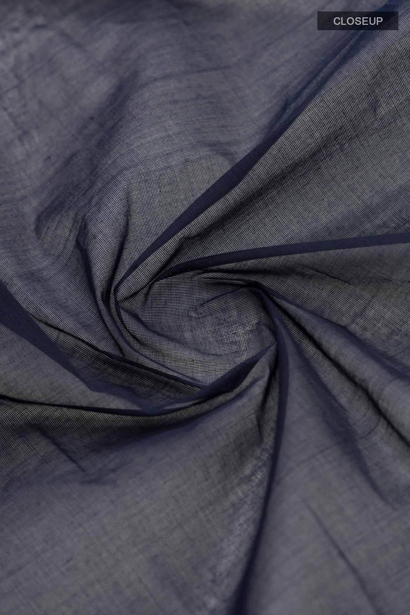 Navy Blue Coimbatore Cotton Saree