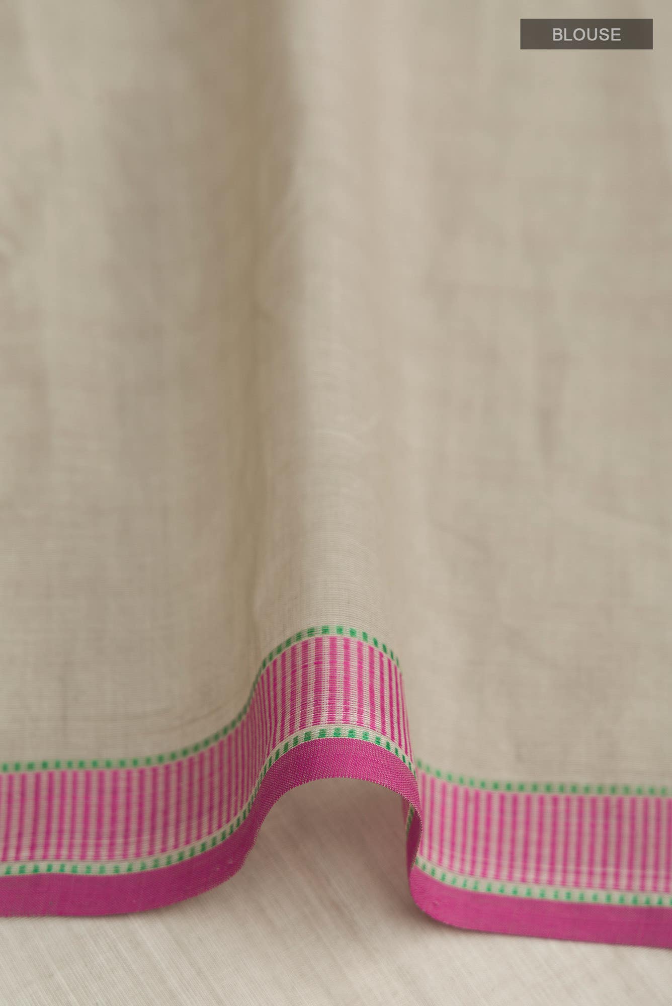 Beige Coimbatore Cotton Saree